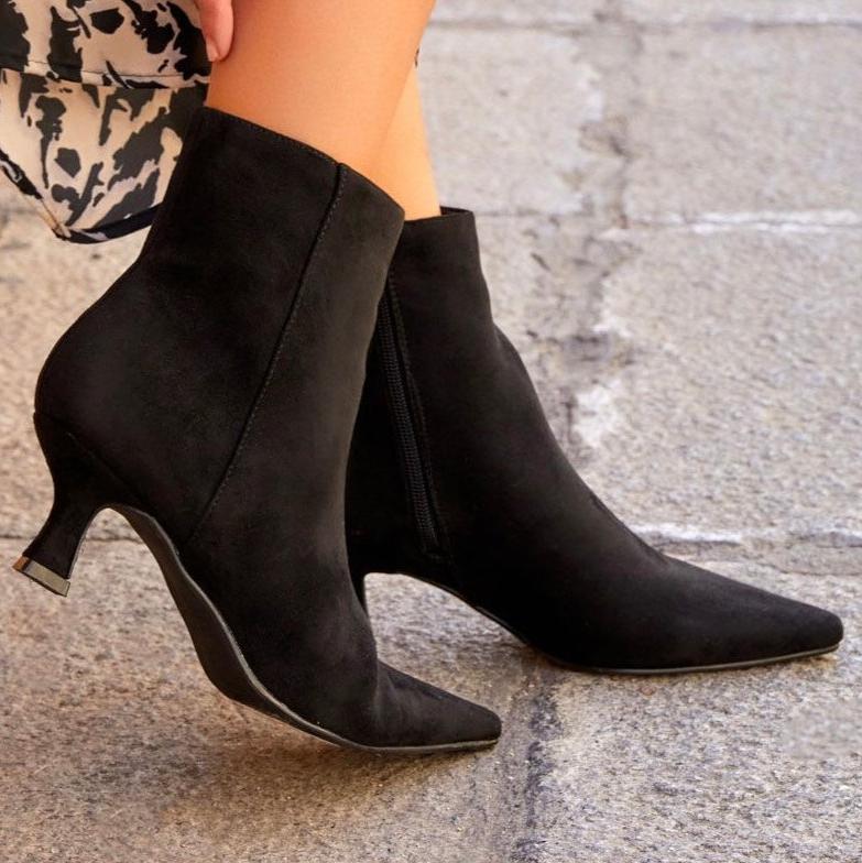 OLIVIA Kitten Heel Ankle Boots Styled by Macs