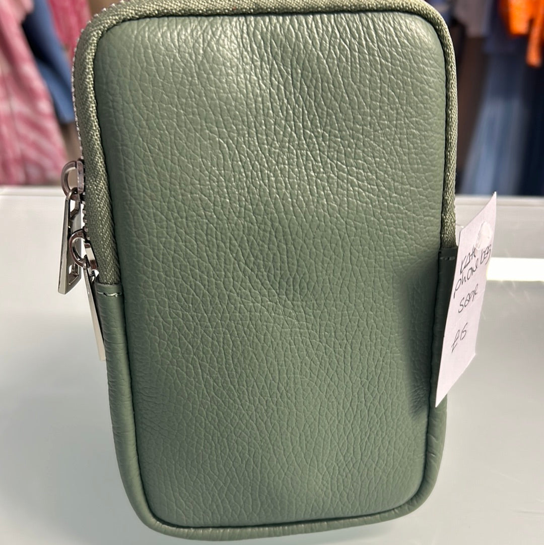 KATE Collection Leather Crossbody Phone Bag