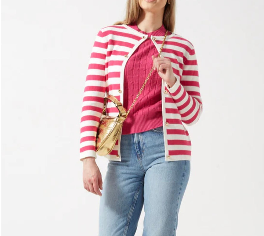 PARIS Stripe Cardigan