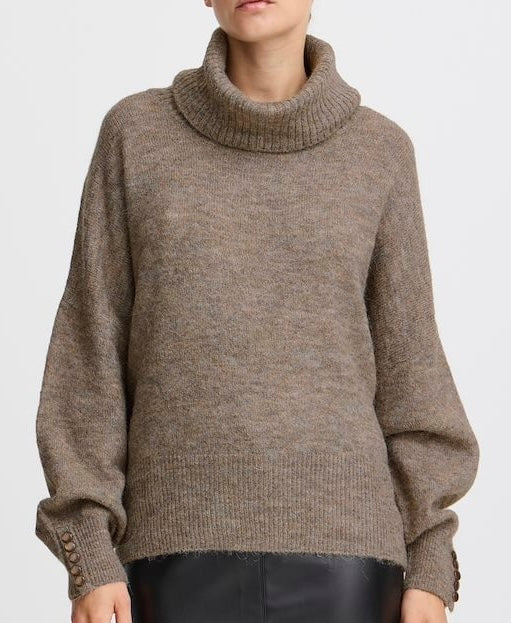 Ichi KAMARA Cowl Neck Jumper