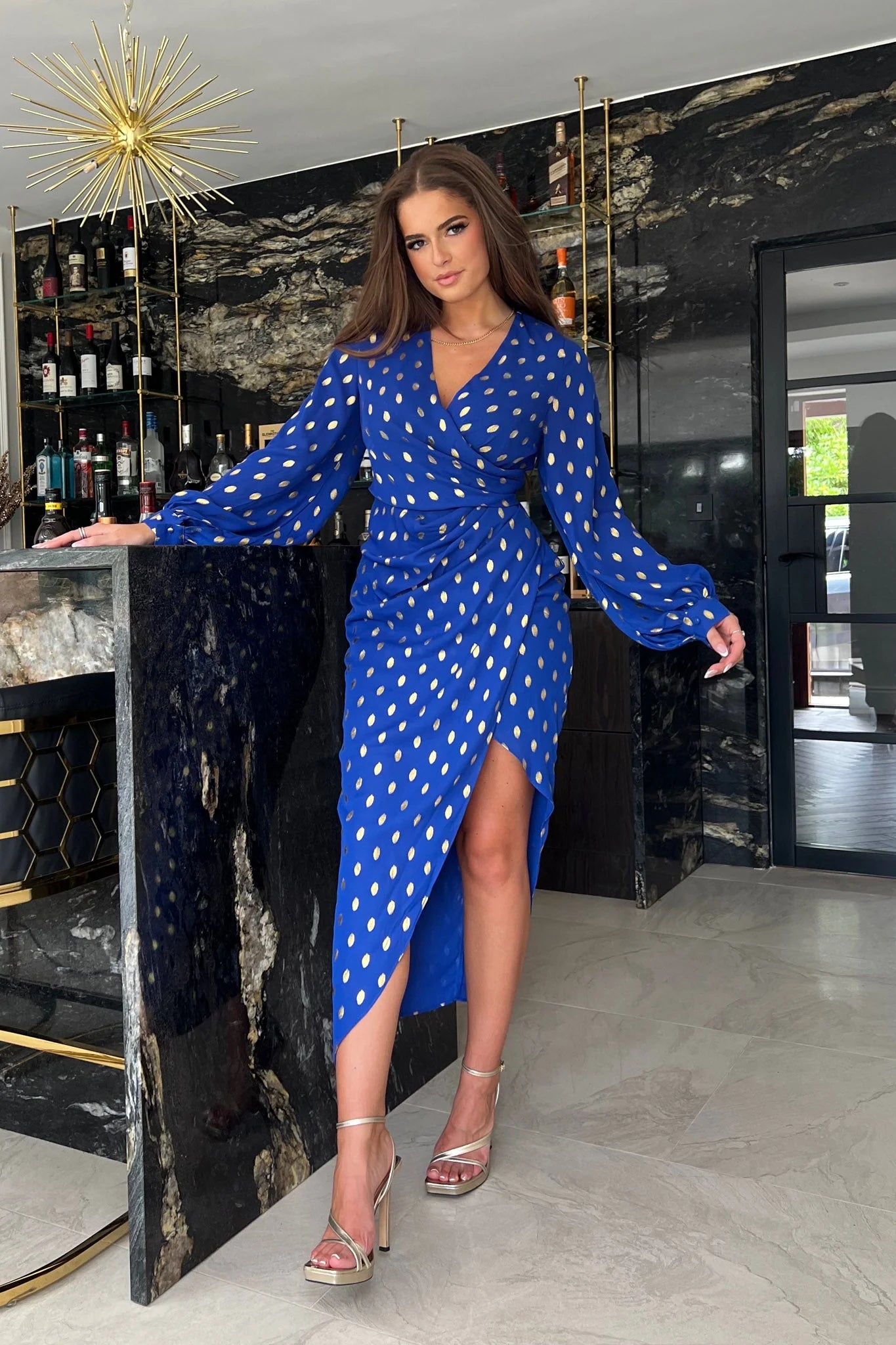 ELSA Long Sleeve Wrap Style Dress