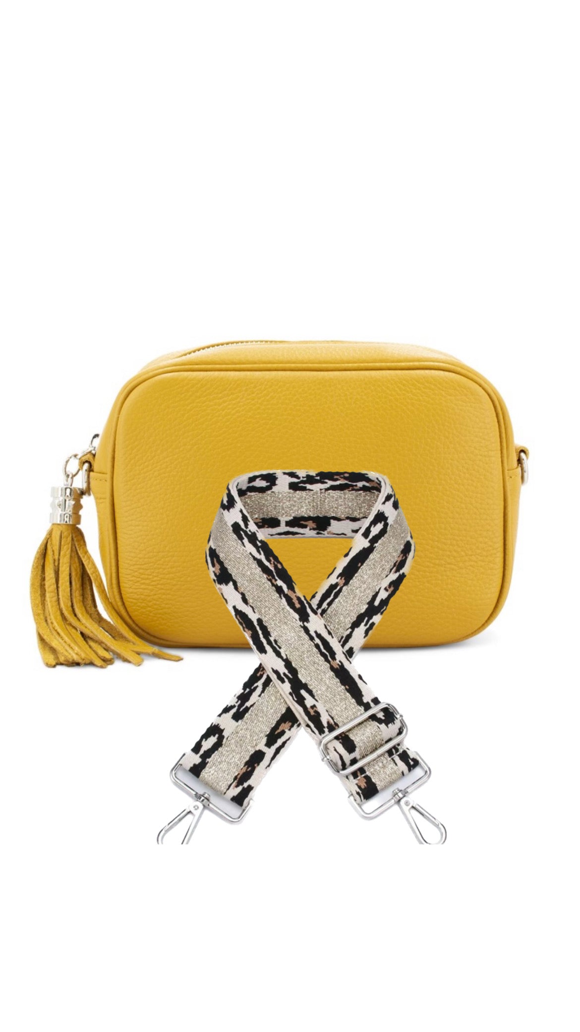 KATE Collection Leather Zip Crossbody Bag