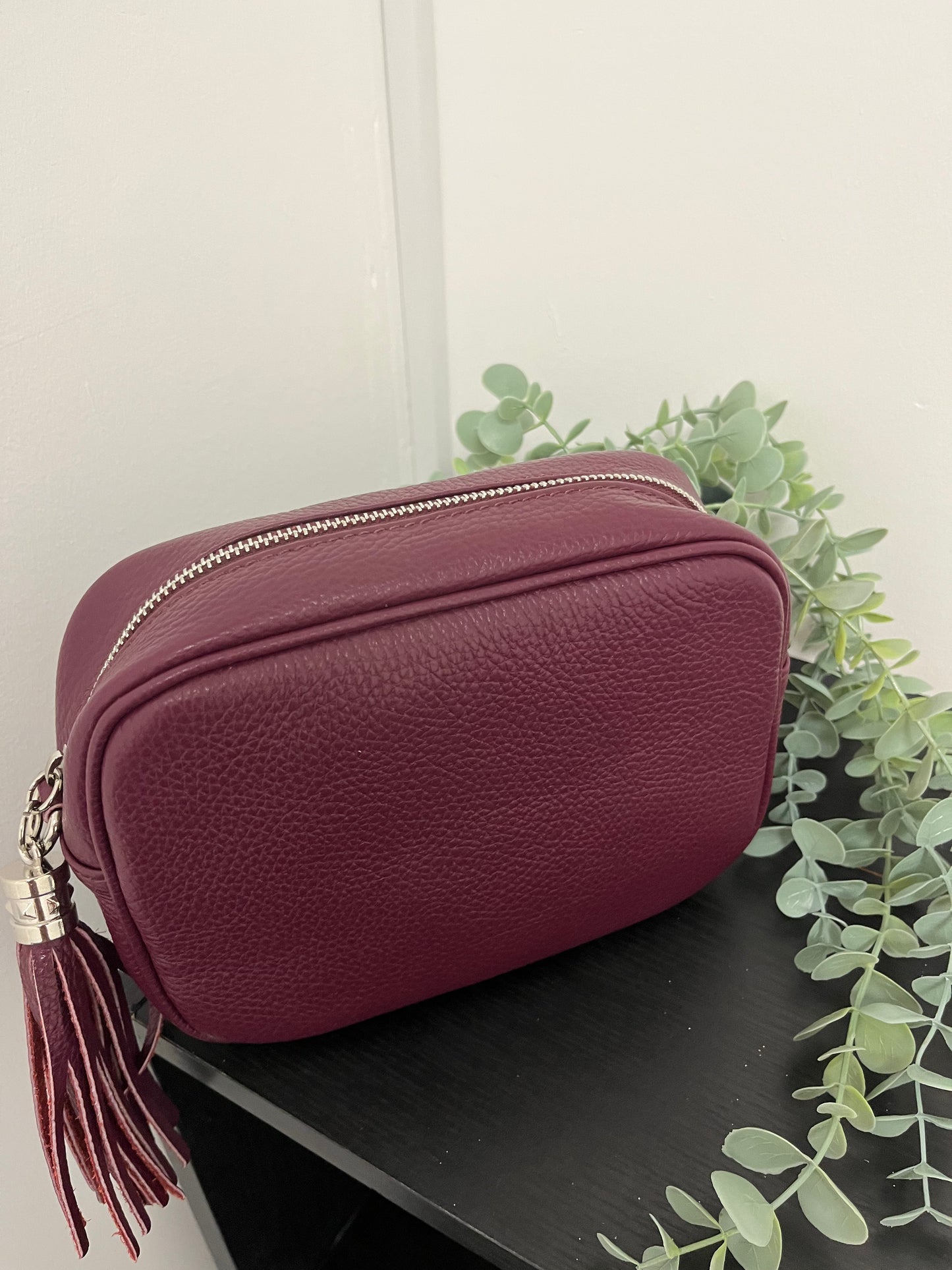 KATE Collection Leather Zip Crossbody Bag