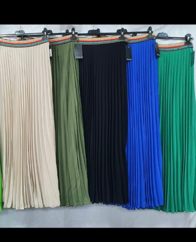 AURORA MAXI Pleated skirt