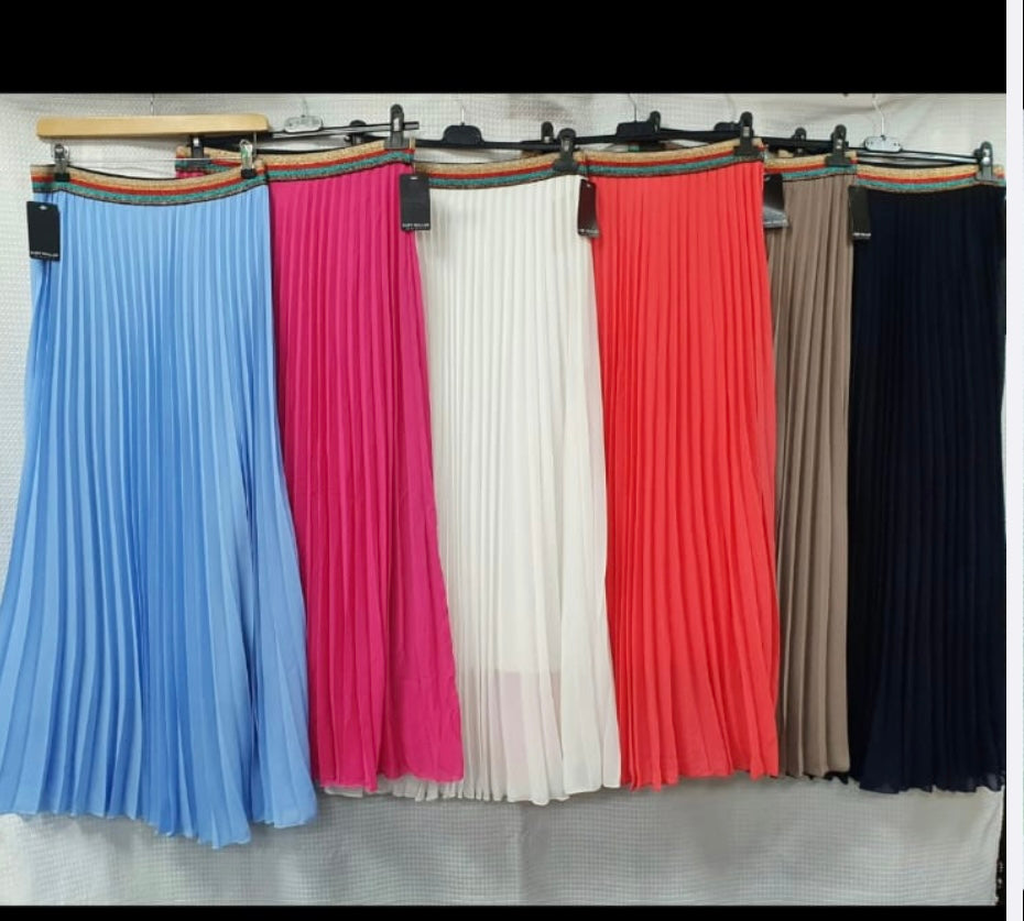 AURORA MAXI Pleated skirt