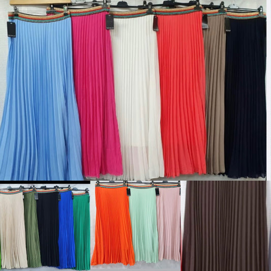 AURORA MAXI Pleated skirt