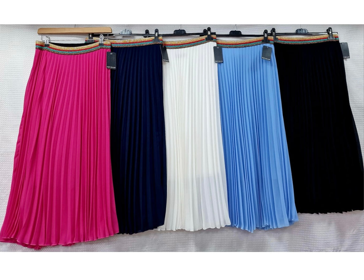 AURORA MIDI Length Skirt - pleated